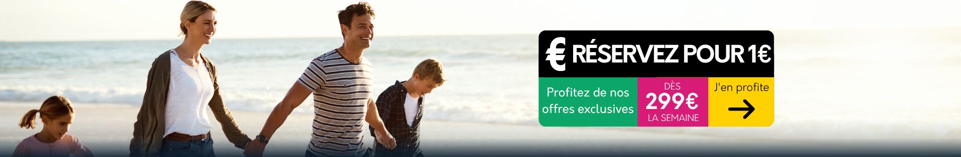 Réservez pour 1€