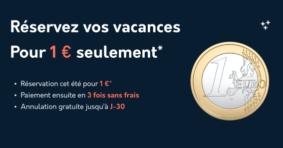 Réservez pour 1 euro
