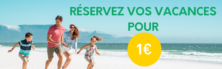 Réservez pour 1 euro